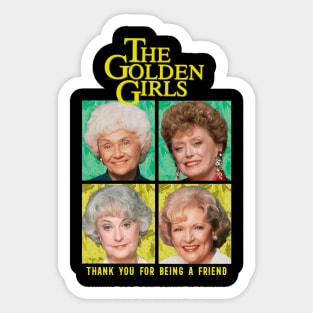 golden moms squad thank you for being a friend Sticker